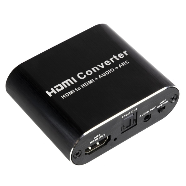 HDMI-extraktor: Dela ljud & bild, 4K, 3D, ARC Svart