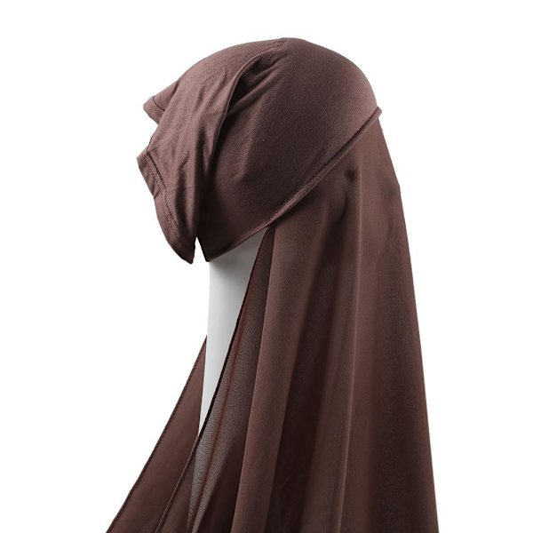 Elegant Bomullshijab - Täck Hela Kroppen i Stil Brun