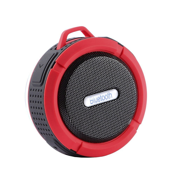 Vattentät Bluetooth-högtalare för Dusch - Sugpropp & IPX5 Röd