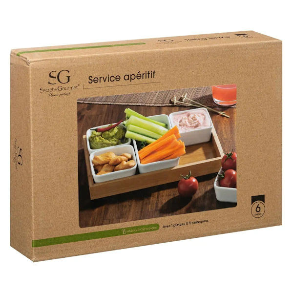 Elegant Bambu Serveringsset för Tapas & Snacks Bamboo