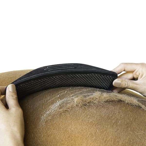 Effektiv djurborste för pälsavlägsnande och massage Svart