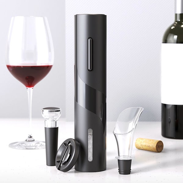 Elegant Vinöppnarset: Elektrisk, Enkel & Stilfull Svart