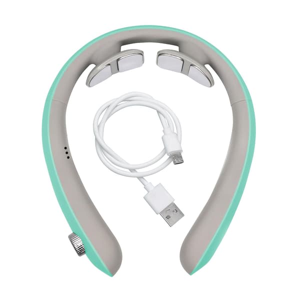 Nackmassageapparat: EMS-teknik, 6 program, USB-laddning Turkos
