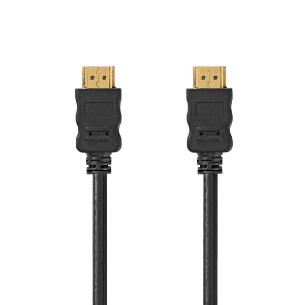 HDMI-kabel 4K, 3D & Ethernet - 2m, Guldpläterad Svart