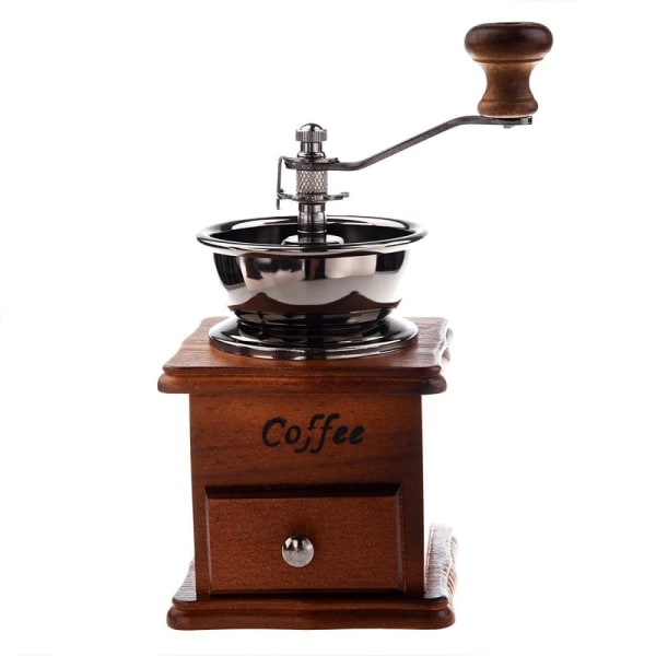 Elegant Manuell Kaffekvarn: Aromatiskt Kaffe & Kryddor Brun