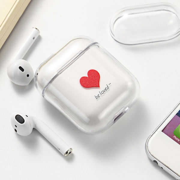 Skyddsfodral AirPods "Be Loved" - Snyggt & Praktiskt Transparent