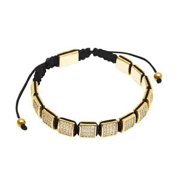 Elegant Guldpläterat Armband - Justerbar Storlek & Påse Guld