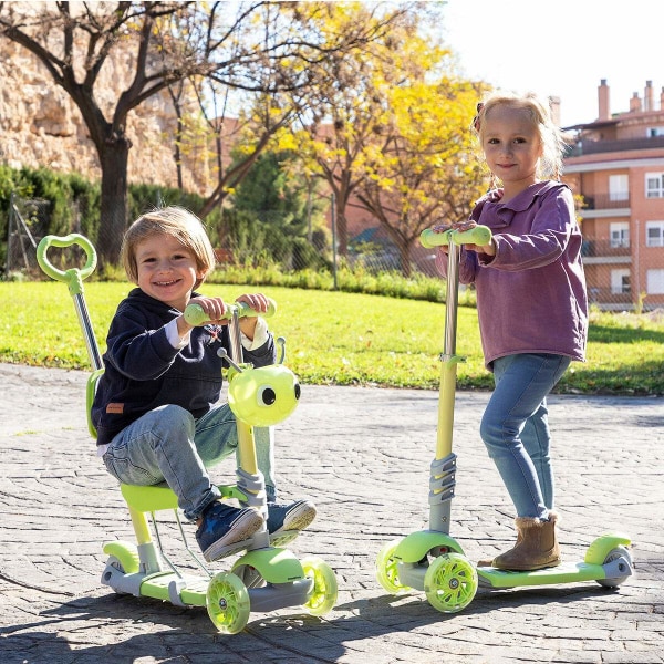 Scooter för barn 3-i-1 Grön