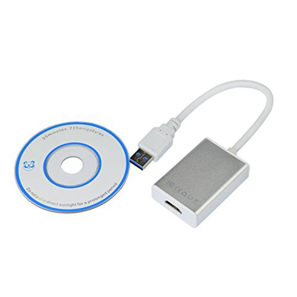 USB-HDMI Adapter: Full HD, Störningsfri Silver