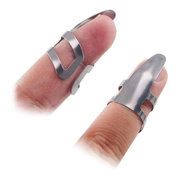 3-pack Fingerplektrum: Förstärk Gitarrljud, Skydda Naglar Silver