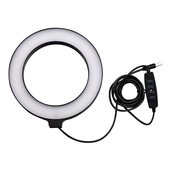 Professionell Ring Light: Perfekt Ljus, 3 Lägen, Dimbar Svart