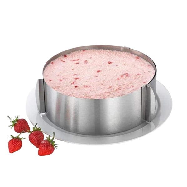 Justerbar Springform i Rostfritt Stål: 16-30cm Diameter Silver