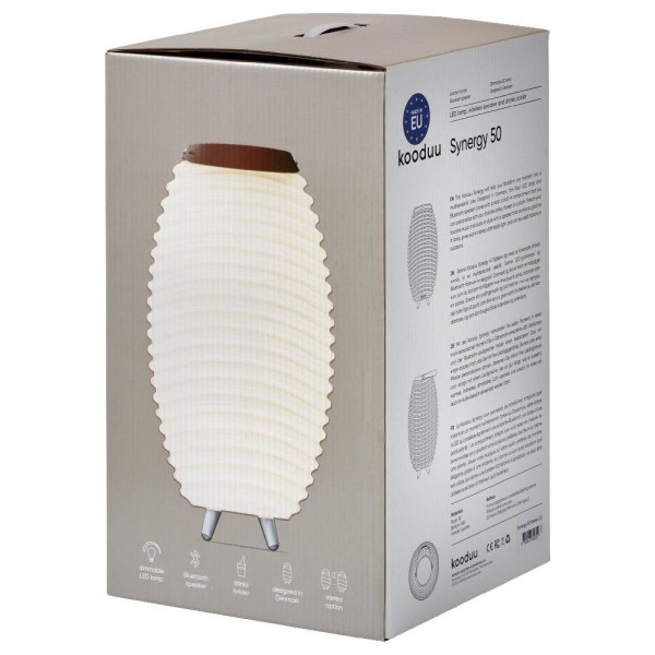 Kooduu Synergy 50S: LED-lampa, Bluetooth-högtalare & ishink Vit