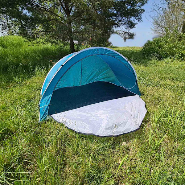 Pop-up Strandtält: Skydd, Enkel Uppfällning, 3 Pers Blå