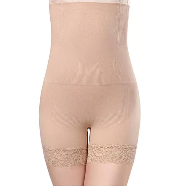 Högmidjade Shapewear-shorts: Forma & Framhäv Kurvor Beige M