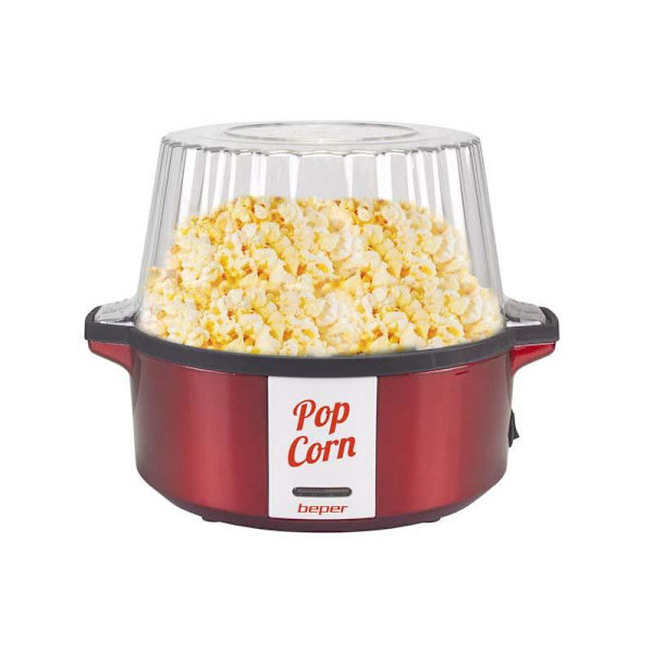 Praktisk popcornmaskin för smakrika fredagsmys och fester! Röd