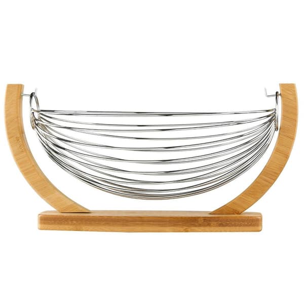 Elegant Bambu & Metallkorg: Praktisk Förvaring & Stil Bamboo