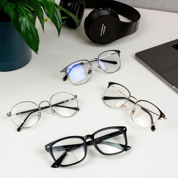 Skydda ögon & sömn med stilrena Anti Blue Light-glasögon Svart one size