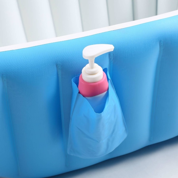 Uppblåsbart Babybadkar: Portabelt, Mjukt & Bekvämt Blå