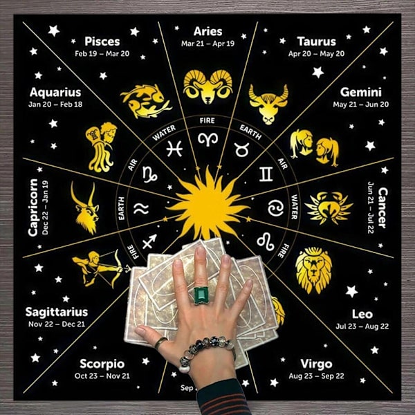 Astrologisk duk för tarotläggning och heminredning multifärg