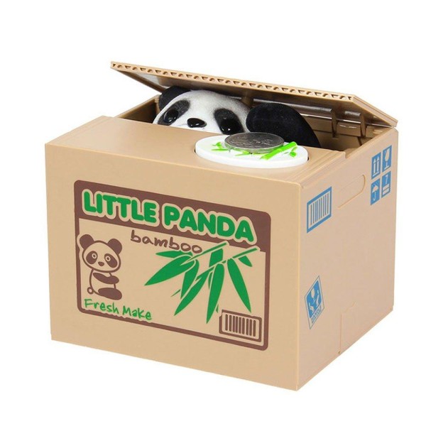 Söt Panda Sparbössa - Rolig & Färgglad Inredningsdetalj multifärg