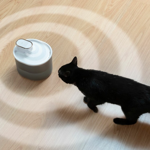 Laddningsbar kattfontän med sensor grå