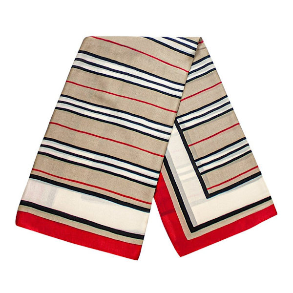 Elegant Scarf: Mönstrad, Mångsidig & Tunn Polyester multifärg