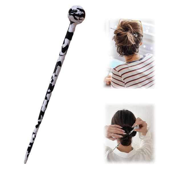 Elegant Hårpinne i Cellulosa-Acetat - 18,6 cm multifärg