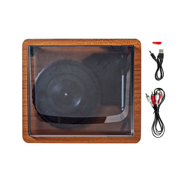 Stilfull Vinylspelare: Bluetooth, 3 Hastigheter, Högtalare Svart