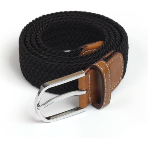 Elegant Flätat Skärp: Nylon & Konstläder, Svart/Brunt Svart