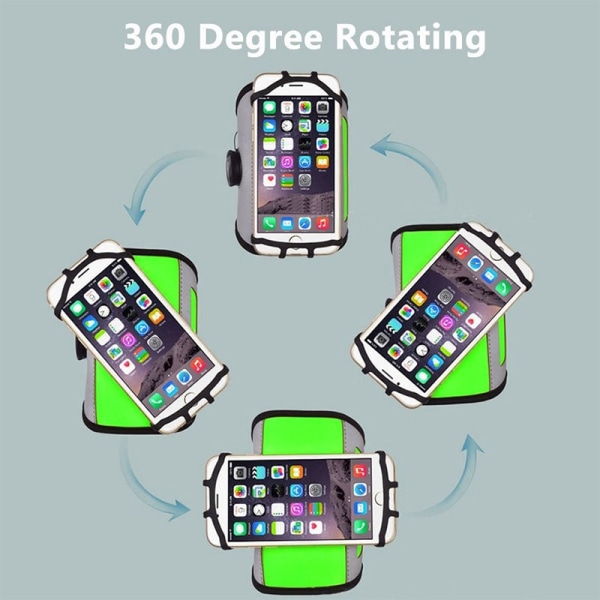 360° Roterbart Sportarmband: Träning, Komfort & Synlighet grå