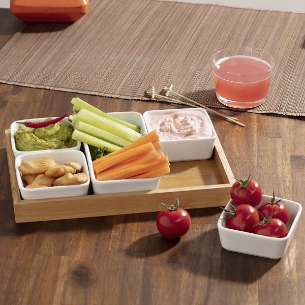 Elegant Bambu Serveringsset för Tapas & Snacks Bamboo