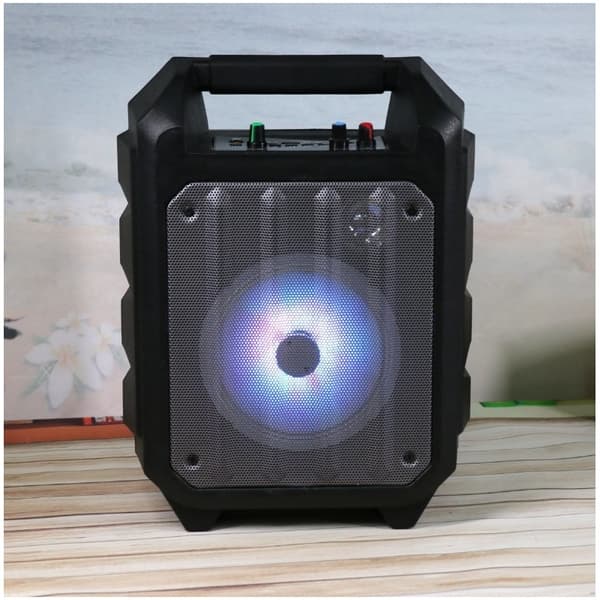 Trådlös Karaoke-Högtalare: Bluetooth, LED, 3000mAh Svart