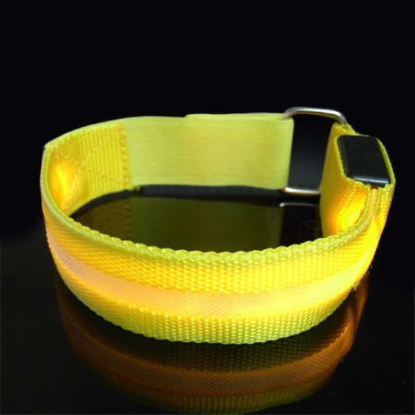 LED-Armband: Synlig i Mörkret, Säkerhet & Stil Gul
