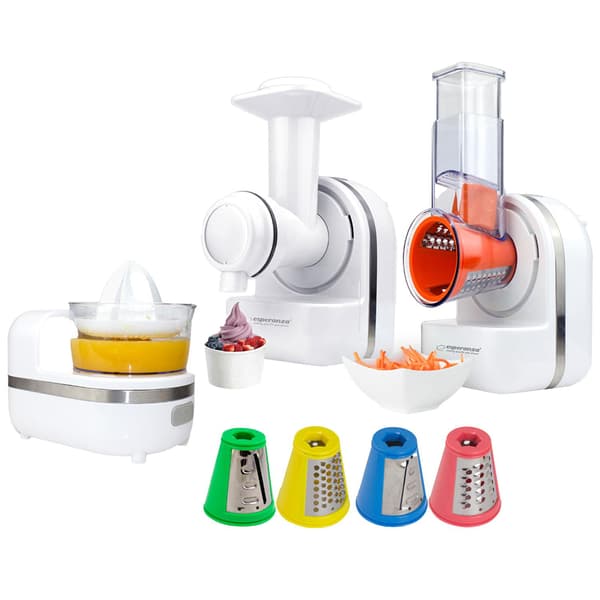Mångsidig Matberedare: Juice, Desserter & Rivning Vit