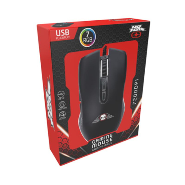 RGB Gamingmus med 7 knappar för optimal spelupplevelse Svart