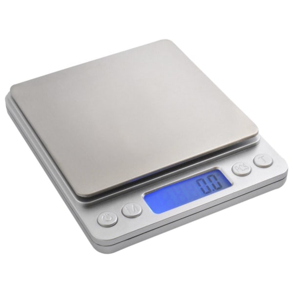 Elegant och smidig köksvåg - exakt vikt 0-2 kg Silver