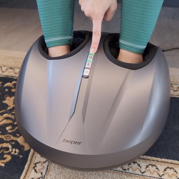 Lyxigt Hemmaspa: Fotmassageapparat med 3 Program & Värme grå