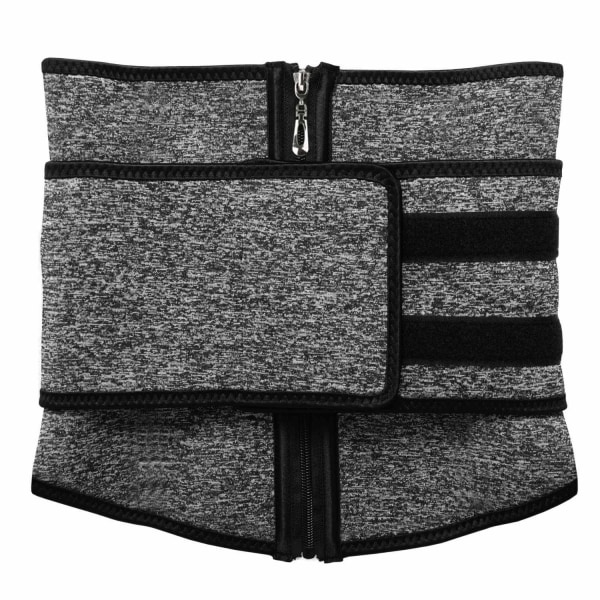 Forma Kroppen: Waist Trainer med Dragkedja & Kardborreband Grey S