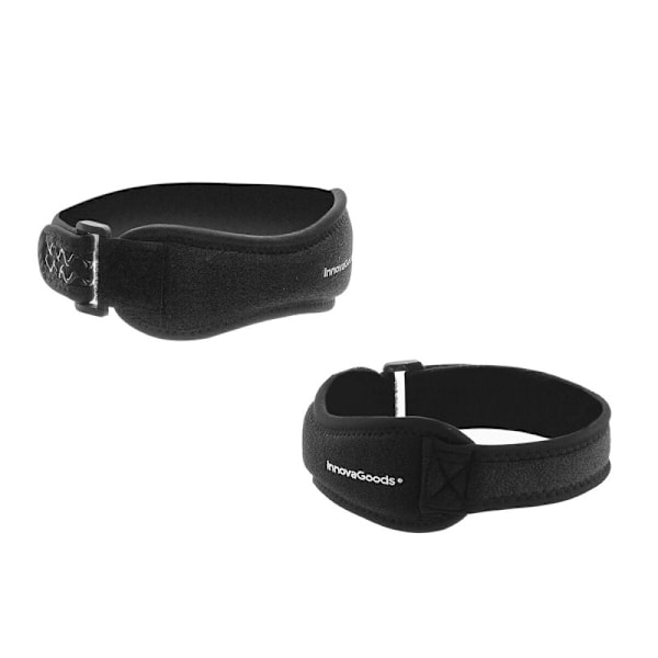 Knästödband: Effektivt stöd, förebygger hopparknä, 2-pack Svart