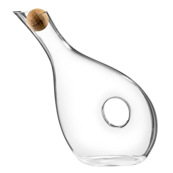 Elegant Vin- & Vattenkaraff: Unik Design & Vinluftare Transparent