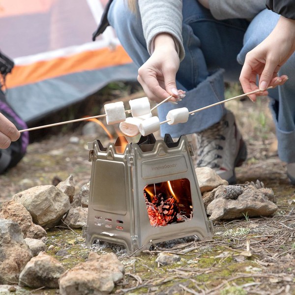 Hopfällbar Campingspis: Laga Mat Överallt, Liten & Kompakt Silver