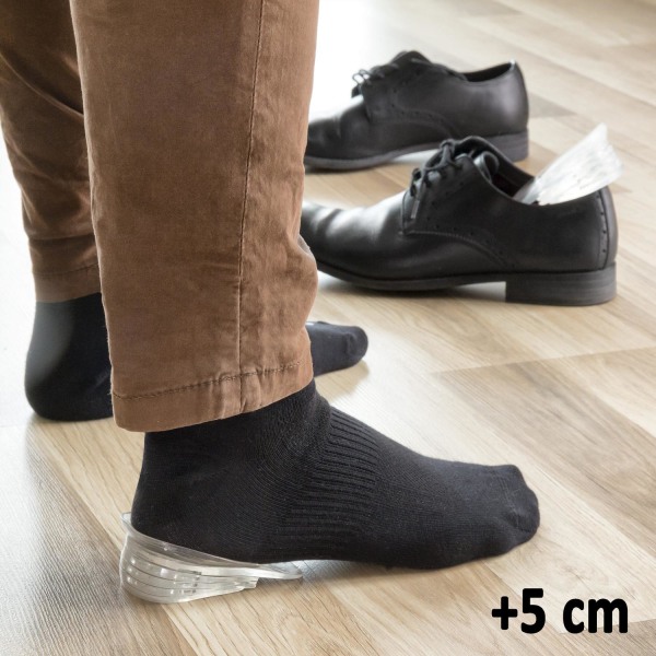 Öka din längd med 5 cm! Silikonhälinlägg för alla skor Transparent