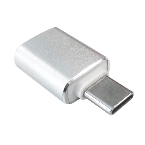 Mini USB-adapter: USB-A till USB-C, Smidig & Praktisk Silver
