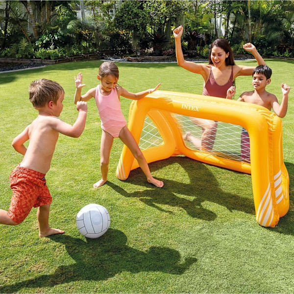 Uppblåsbart Mål för Vattenpolo & Landspel - Orange Orange