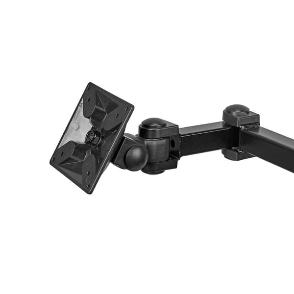 Ergonomiskt Dubbelskärmstativ: Bekvämt & Justerbart Svart