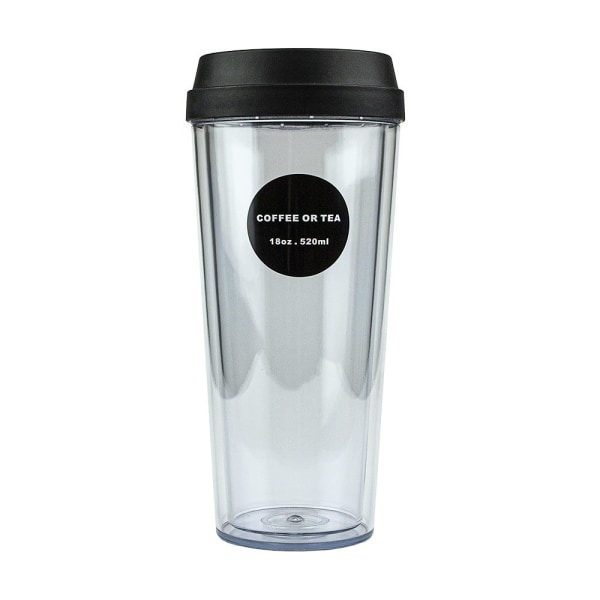 Stor BPA-fri Take Away-mugg 520ml - Perfekt för Resor Transparent