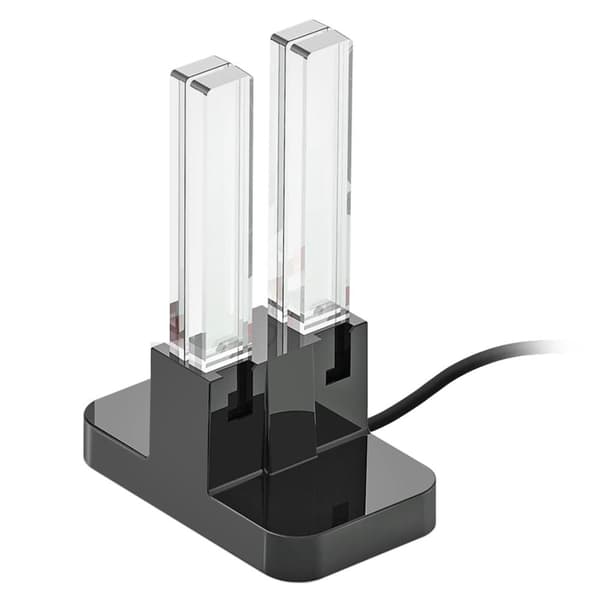 Snabb & Enkel Joy-Con Laddstation - 4 Kontroller, LED-lampor Svart