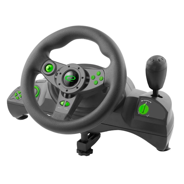 Gamingratt 270° Rotation, Vibration, Pedaler Svart