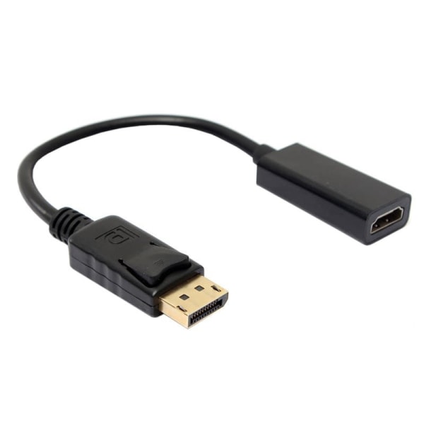 Mini DP till HDMI-adapter: Full HD, Ljudstöd, 12-bitars färg Svart